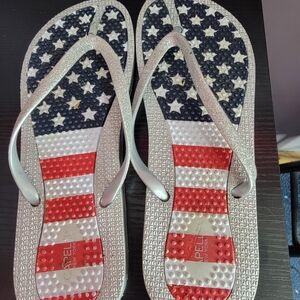 Capelli of New York Silver and Red Sandals